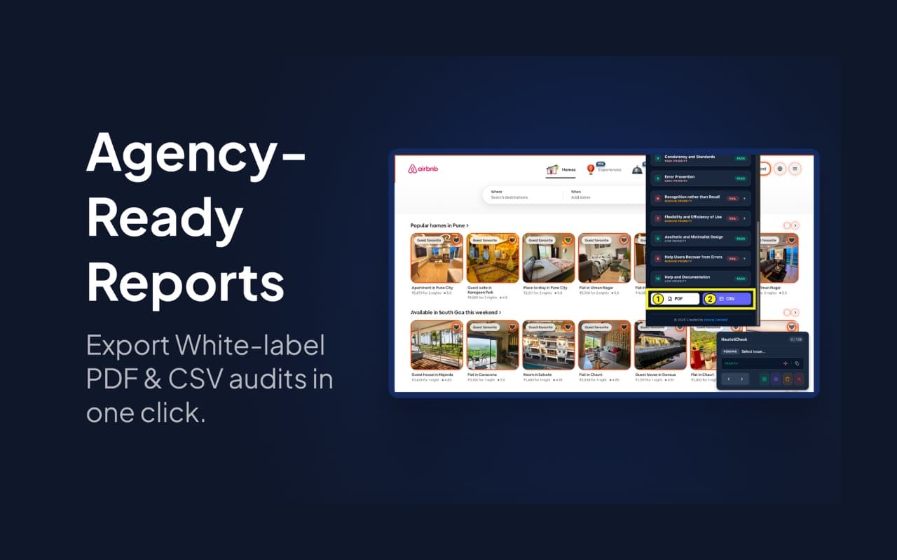 Exporting white-label PDF and CSV audit reports